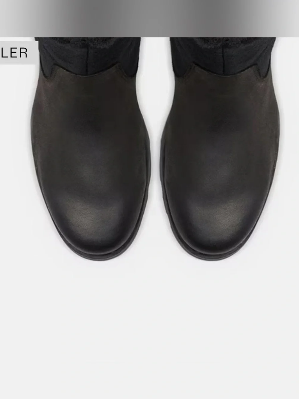 Women's Sorrel Emilie Black Mid-Calf Leather & Suede Zip Boots - Picture 4 of 14